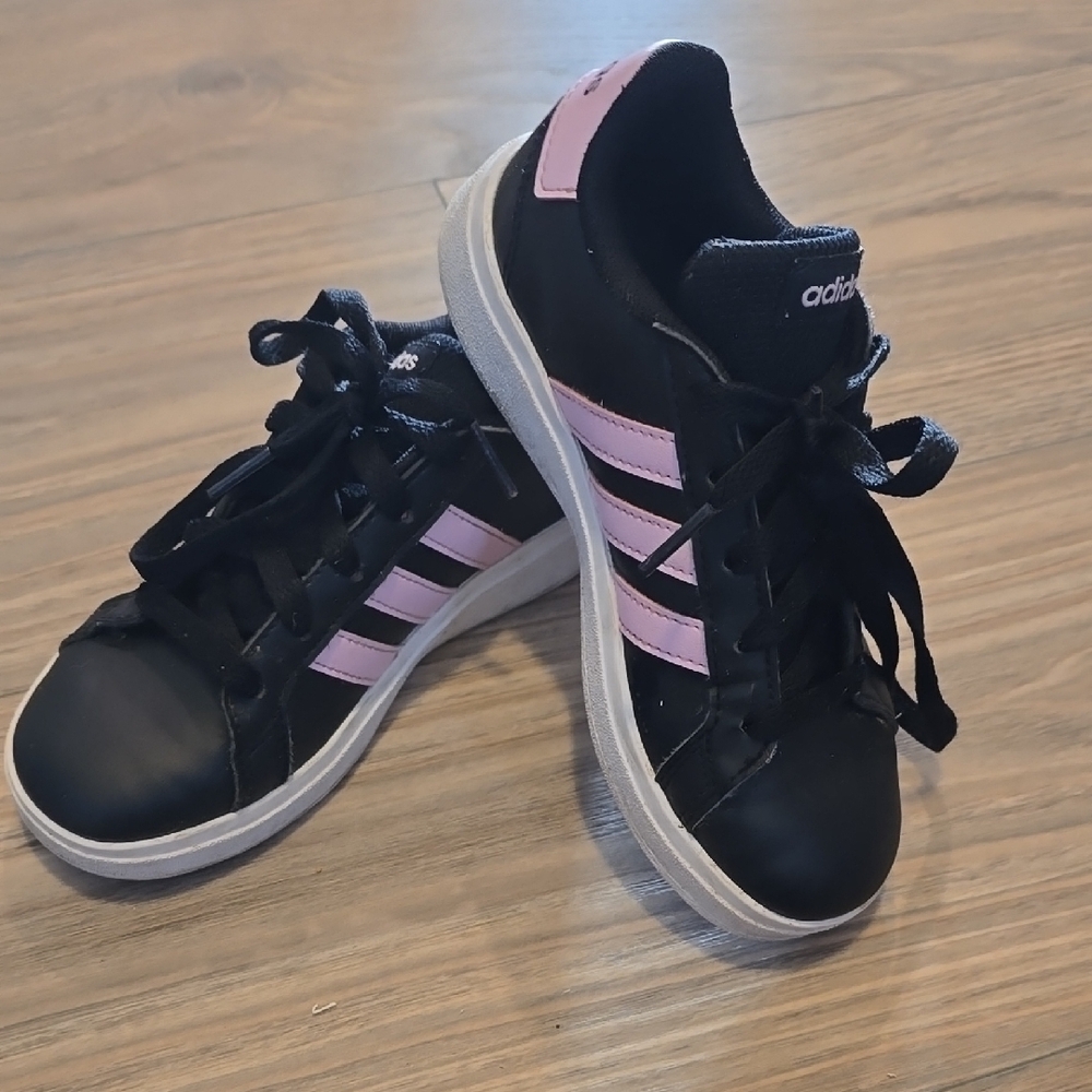 Adidas Black and Pink Sneakers